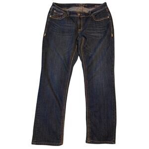 Melissa McCarthy Jeans Women Size 18 W Blue Straight Leg Mid Rise 40x32 Classic